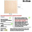 Ver imagem 5 de Papel de Parede 3D Madeira Clara Kit 6 Painel Adesivo Decorativo 70 x 70 cm