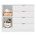 Ver imagem 3 de Guarda Roupa e Cômoda Infantil Ayla Branco - Phoenix Baby