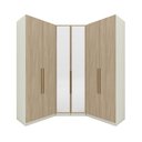 Ver imagem 1 de Guarda Roupa Canto Closet 6 Portas 3 Gavetas Areia/jequitibá