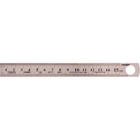 Escala Métrica de Aço Inox 300mm Vonder 01 Unidade