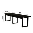 Ver imagem 3 de Banco 160cm Estilo Industrial em Mdf e Ferro para Sala de Jantar ou Varanda:preto