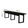 Banco 160cm Estilo Industrial em Mdf e Ferro para Sala de Jantar ou Varanda:preto - 3