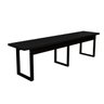 Banco 160cm Estilo Industrial em Mdf e Ferro para Sala de Jantar ou Varanda:preto - 2