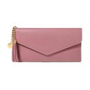 Ver imagem 1 de Carteira Feminina Vinho Claro Porta Documentos Cartões Pu