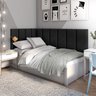 Cabeceira P/ Cama Box 90x1.90x55 - Riscadinha Infantil - Suede Preto - 1
