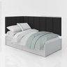 Cabeceira P/ Cama Box 90x1.90x55 - Riscadinha Infantil - Suede Preto - 4