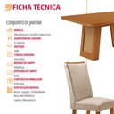 Ver imagem 2 de Mesa de Jantar Carolina 180cm Tampo MDF Canto Copo Laminado com 6 Cadeiras Lira