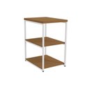 Ver imagem 1 de Mesa Lateral P/ Sala Industrial Li004 C/ 3 Prateleiras Canela/branco - Kappesberg