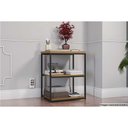 Ver imagem 3 de Mesa Lateral P/ Sala Industrial Li004 C/ 3 Prateleiras Canela/branco - Kappesberg
