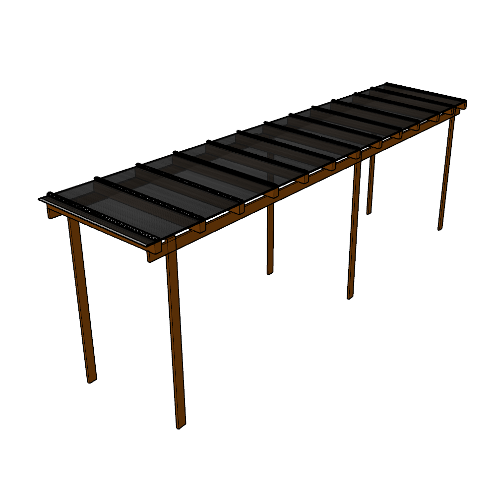 Ver imagem 1 de Cobertura Policarbonato Alveolar 8,00m x 1,50m - Fume 6mm