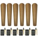 Ver imagem 1 de Kit 6 Pés De 15 Cm Cônico Retrô Para Móveis Pé Palito