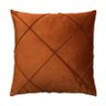 Capa para Almofada Drapeada em Veludo Quadrada Terracota - 1