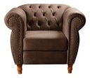 Ver imagem 3 de Sofá Nobreza Poltrona Chesterfield Veludo Marrom