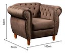 Ver imagem 5 de Sofá Nobreza Poltrona Chesterfield Veludo Marrom