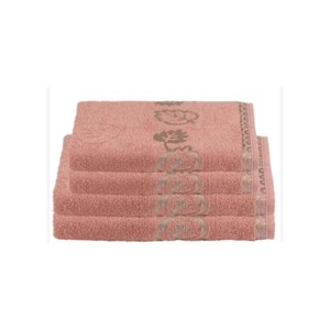 Jogo de Toalha Banho 4 Peças Veneza 100% Algodão Mafratex Rosa