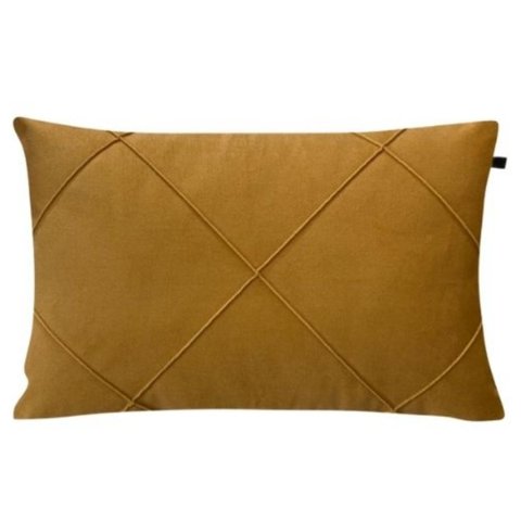 Capa de Almofada Retangular Suede Mostarda 35x65cm