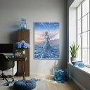 Ver imagem 1 de Quadro Iemanjá - Protetora Dos Mares e Rios - 70x50cm:moldura Preta