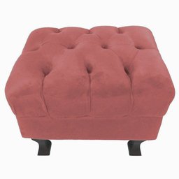 Puff Luiz Retro XV Marinho SLK Decor Rosa Claro - 2
