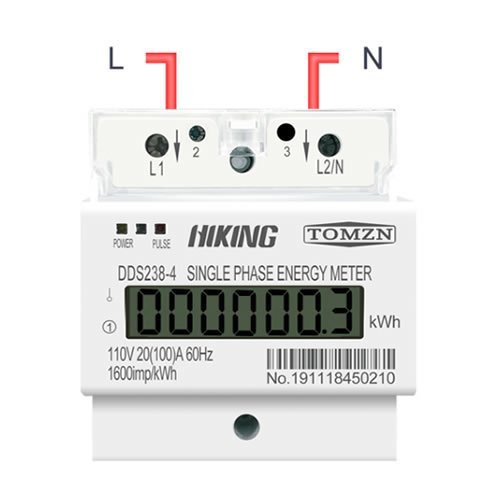 Medidor Consumo Energia Mono 110V 100A DDS238-4 TOMZN - 3