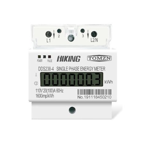 Medidor Consumo Energia Mono 110V 100A DDS238-4 TOMZN
