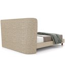 Ver imagem 7 de Cabeceira Casal Nilo 195cm com Cama Pés Madeira Suném P05 Linho Bege - Lyam Decor