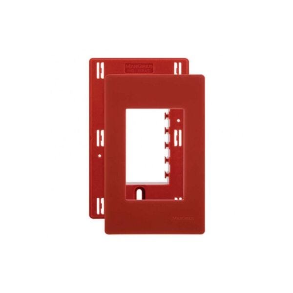 Interruptor Simples Duplo Infiniti Margirius - Vermelho escuro - 1