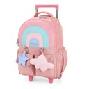 Ver imagem 2 de Mochila Carrinho Juvenil Arco-íris Rosa Petit Up4you Luxcel