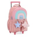 Ver imagem 1 de Mochila Carrinho Juvenil Arco-íris Rosa Petit Up4you Luxcel