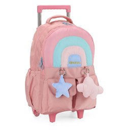 Mochila Carrinho Juvenil Arco-íris Rosa Petit Up4you Luxcel - 1