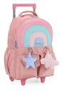 Ver imagem 1 de Mochila Carrinho Juvenil Arco-íris Rosa Petit Up4you Luxcel
