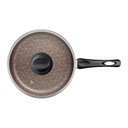 Ver imagem 2 de Frigideira Reta Tramontina Paris 24cm 2,0l Antiaderente Starflon Max Vermelho com Tampa de Vidro Tra