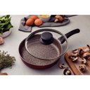 Ver imagem 3 de Frigideira Reta Tramontina Paris 24cm 2,0l Antiaderente Starflon Max Vermelho com Tampa de Vidro Tra