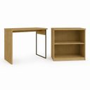 Ver imagem 4 de Conjunto de Escritório Completo 100% MDF com Escrivaninha com Metalon e Balcão Provençal Marrom