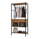 Ver imagem 2 de Guarda Roupa Closet Solteiro Paris New Preto Demolição - Artefamol