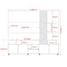 Estante Home para Tv até 55 Polegadas Impressão Ripada Cross Off White com Tauari - Lukaliam Móveis - 3