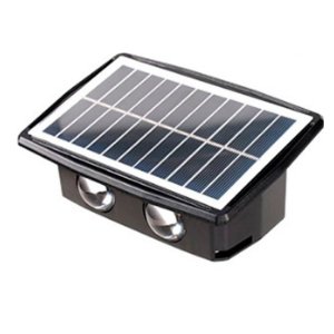 Luminária Solar Arandela 4 Fachos Led 4w Luz Amarela 3000k