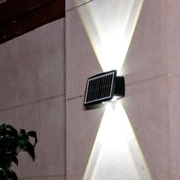 Luminária Solar Arandela 4 Fachos Led 4w Luz Amarela 3000k - 5