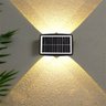 Luminária Solar Arandela 4 Fachos Led 4w Luz Amarela 3000k - 3