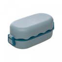 Ver imagem 1 de Marmita Hermética com Talheres 850ml Azul Plástico - Lyor