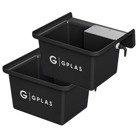 Kit 2 Bebedouros para Animais 25l Preto Gplas