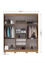 Ver imagem 4 de Guarda Roupa Casal com Espelho 6 Portas 2 Gavetas com Pés Lyon Yescasa Cinamomo/Off White