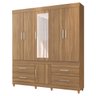 Guarda-Roupa Casal 6 Portas Guarujá Amêndola Touch Demóbile - 1