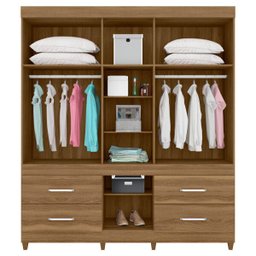 Guarda-Roupa Casal 6 Portas Guarujá Amêndola Touch Demóbile - 2