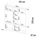 Ver imagem 3 de Guarda-Roupa Casal 6 Portas Guarujá Amêndola Off-White Demóbile