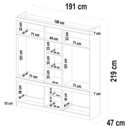 Guarda-Roupa Casal 6 Portas Guarujá Amêndola Off-White Demóbile - 3 Guarda-Roupa Casal 6 Portas Guarujá Amêndola Off-White Demóbile - 3