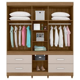 Guarda-Roupa Casal 6 Portas Guarujá Amêndola Off-White Demóbile - 2 Guarda-Roupa Casal 6 Portas Guarujá Amêndola Off-White Demóbile - 2