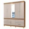 Guarda-Roupa Casal 6 Portas Guarujá Amêndola Off-White Demóbile - 1