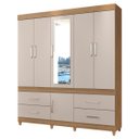 Ver imagem 1 de Guarda-Roupa Casal 6 Portas Guarujá Amêndola Off-White Demóbile