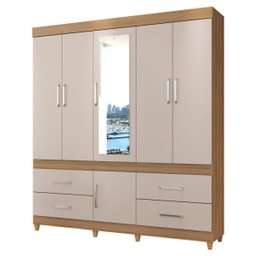 Guarda-Roupa Casal 6 Portas Guarujá Amêndola Off-White Demóbile - 1 Guarda-Roupa Casal 6 Portas Guarujá Amêndola Off-White Demóbile - 1