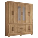 Ver imagem 1 de Guarda Roupa Casal 10 Portas New Murano c/ Espelho 83530EL Amêndola Touch Demóbile